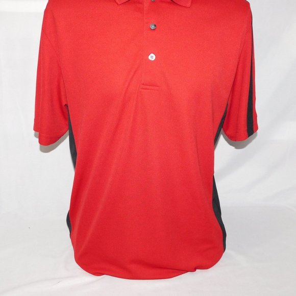 PGA Tour Mens L Red Black Polo Golf Shirt - Picture 9 of 9
